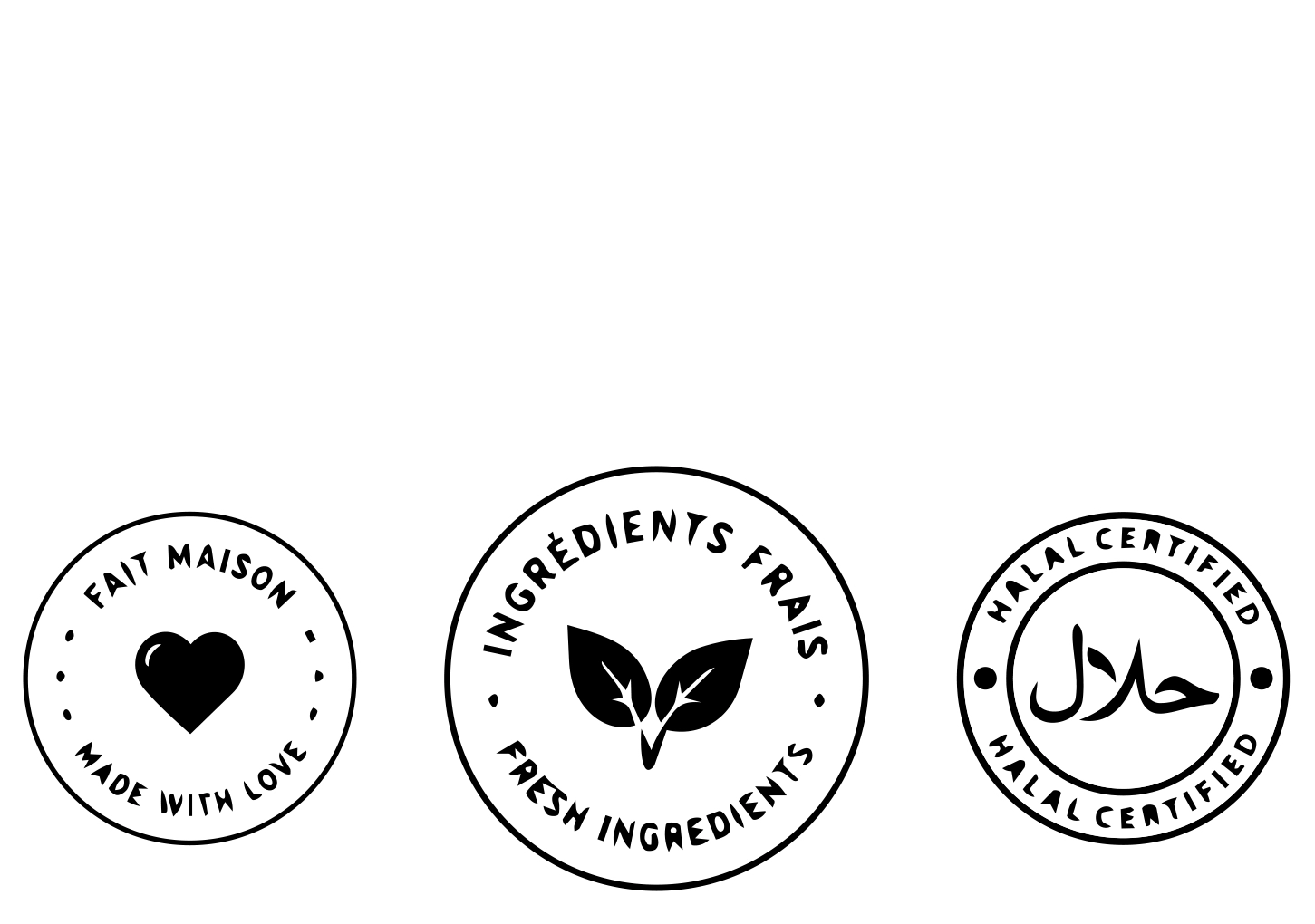 Livraison, fait maison, halal